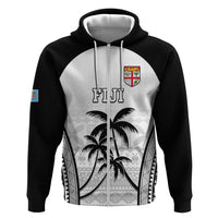 Custom Fiji Tapa Football Hoodie Sporty Style LT05 Zip Hoodie White - Polynesian Pride