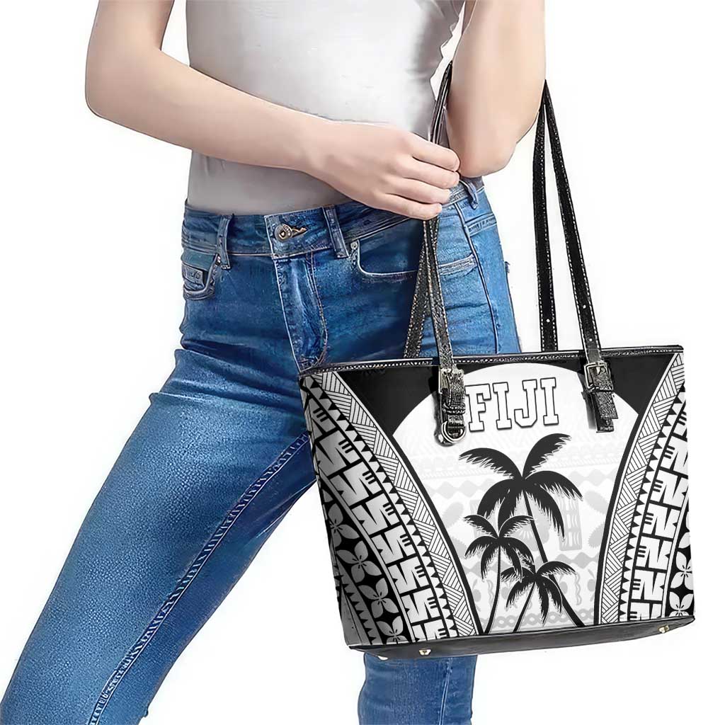 Fiji Tapa Football Leather Tote Bag Sporty Style