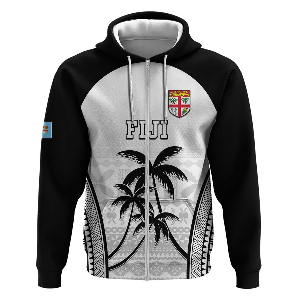 Custom Fiji Tapa Football Zip Hoodie Sporty Style