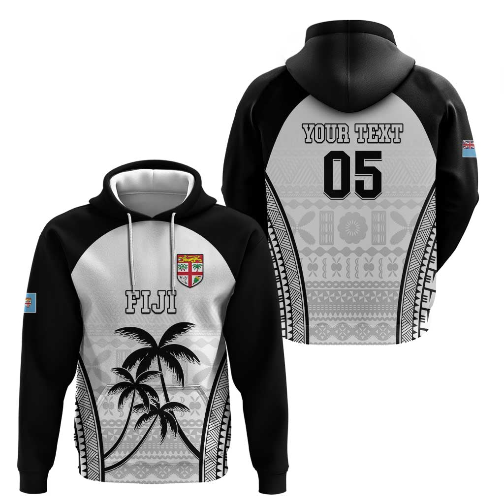 Custom Fiji Tapa Football Zip Hoodie Sporty Style