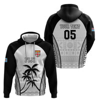 Custom Fiji Tapa Football Zip Hoodie Sporty Style