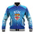 Custom Fiji Football Baseball Jacket Fijian Tapa Pattern