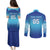 Custom Fiji Football Couples Matching Puletasi and Long Sleeve Button Shirt Fijian Tapa Pattern