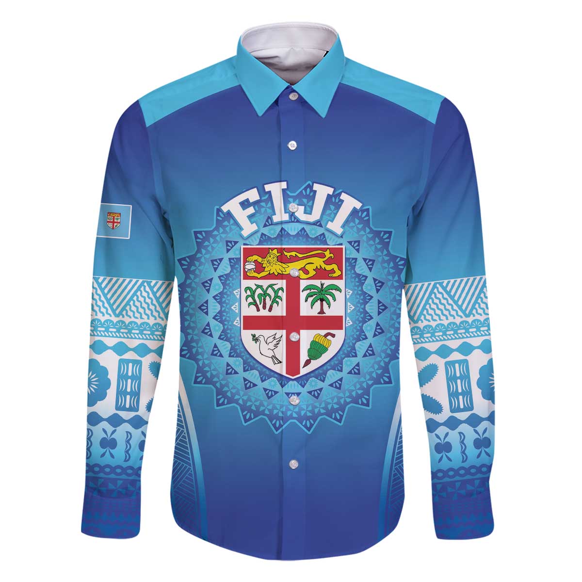 Custom Fiji Football Family Matching Off The Shoulder Long Sleeve Dress and Hawaiian Shirt Fijian Tapa Pattern