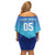 Custom Fiji Football Family Matching Off Shoulder Short Dress and Hawaiian Shirt Fijian Tapa Pattern