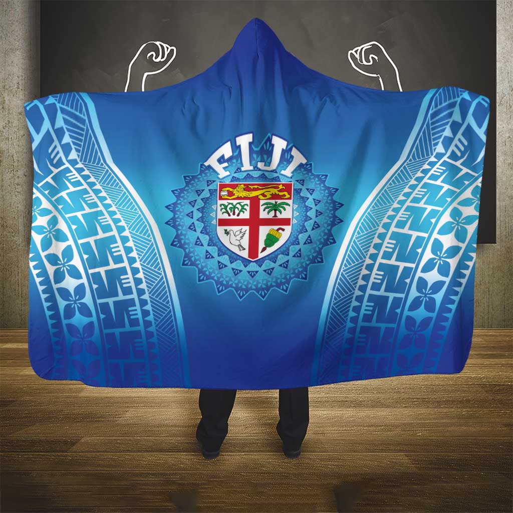 Fiji Football Hooded Blanket Fijian Tapa Pattern