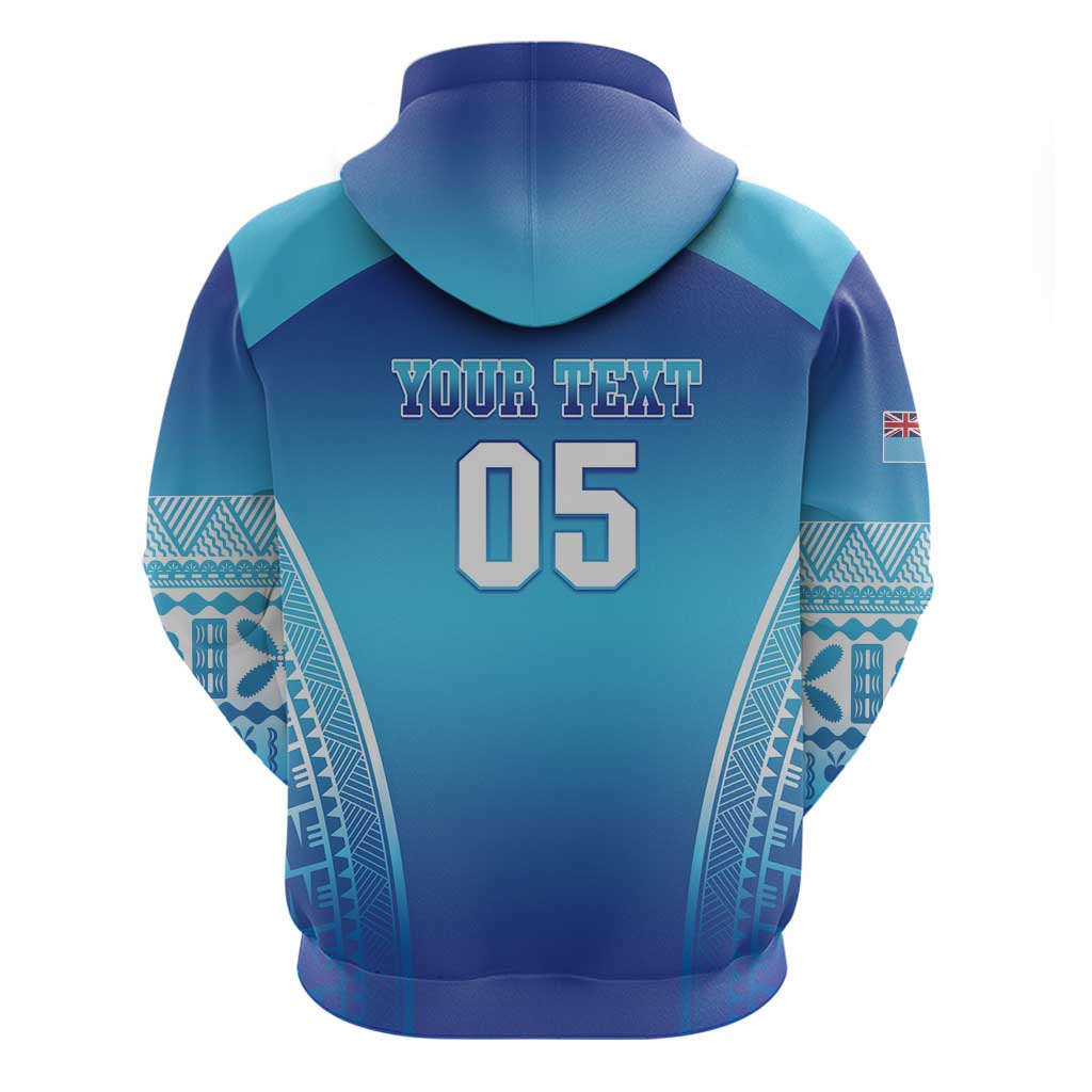 Custom Fiji Football Hoodie Fijian Tapa Pattern