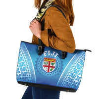 Fiji Football Leather Tote Bag Fijian Tapa Pattern