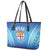 Fiji Football Leather Tote Bag Fijian Tapa Pattern