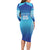 Custom Fiji Football Long Sleeve Bodycon Dress Fijian Tapa Pattern