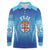 Custom Fiji Football Long Sleeve Polo Shirt Fijian Tapa Pattern