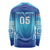 Custom Fiji Football Long Sleeve Shirt Fijian Tapa Pattern