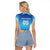 Custom Fiji Football Raglan Cropped T Shirt Fijian Tapa Pattern