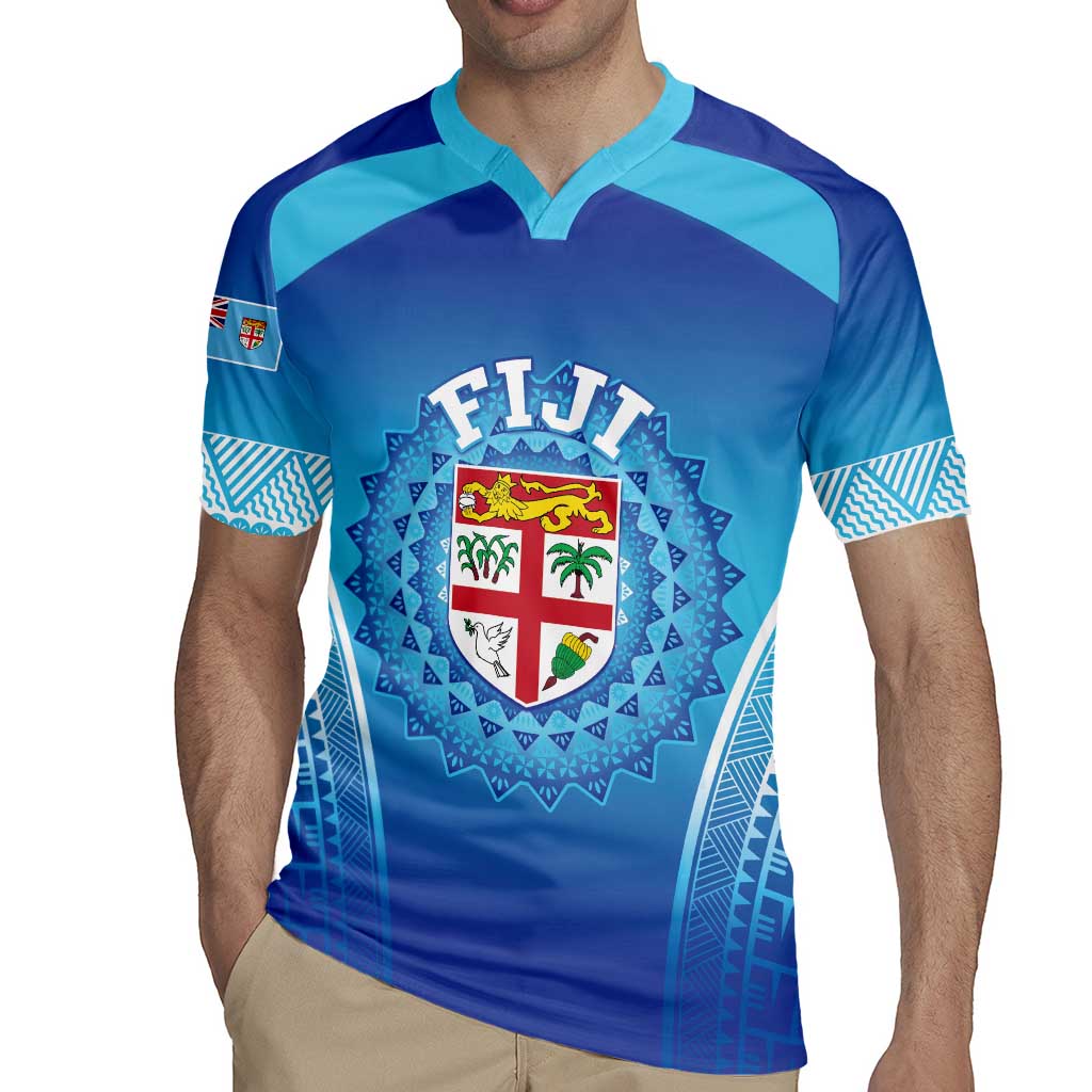 Custom Fiji Football Rugby Jersey Fijian Tapa Pattern
