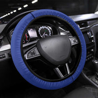 Fiji Football Steering Wheel Cover Fijian Tapa Pattern LT05 Universal Fit Blue - Polynesian Pride