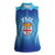 Custom Fiji Football Women Sleeveless Polo Shirt Fijian Tapa Pattern