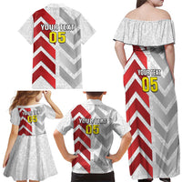 Custom New Caledonia Football Family Matching Off Shoulder Maxi Dress and Hawaiian Shirt Unique Style