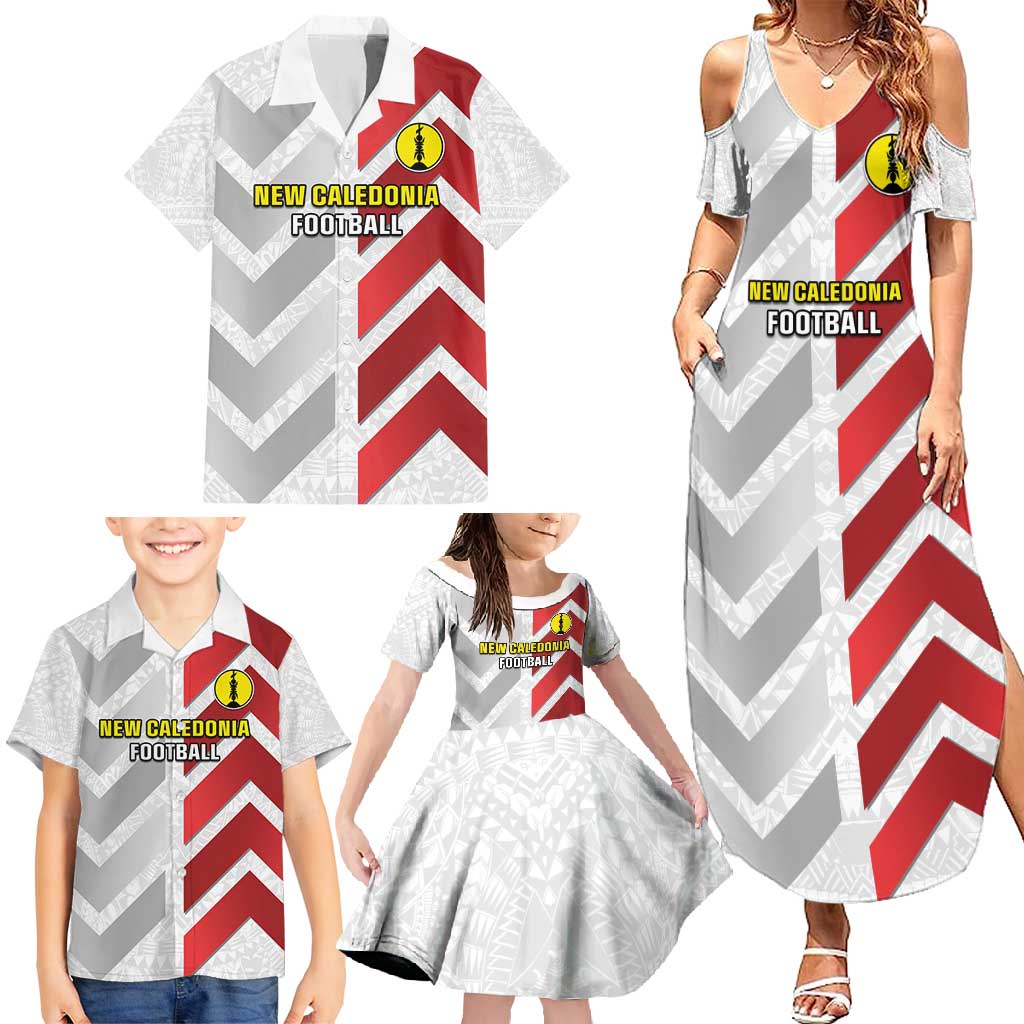 Custom New Caledonia Football Family Matching Summer Maxi Dress and Hawaiian Shirt Unique Style