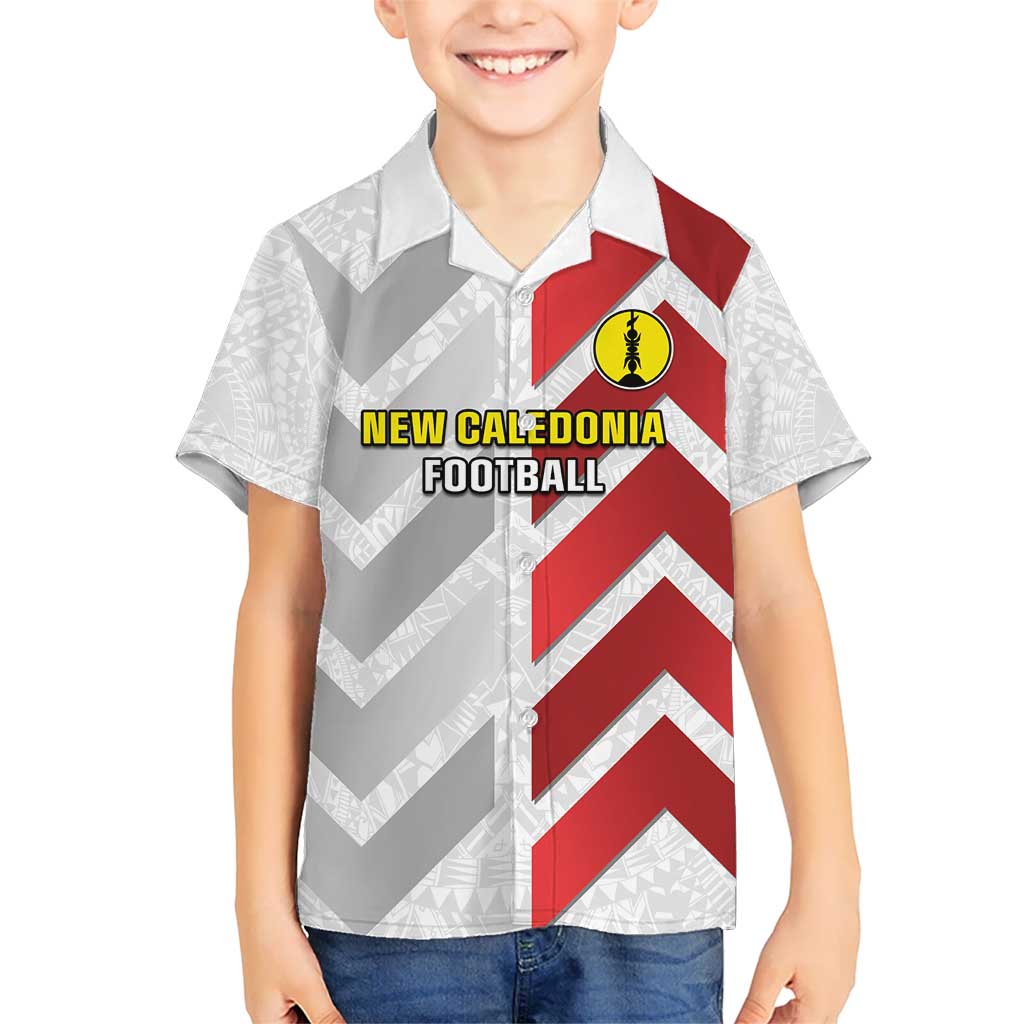 Custom New Caledonia Football Kid Hawaiian Shirt Unique Style LT05 Kid Red - Polynesian Pride