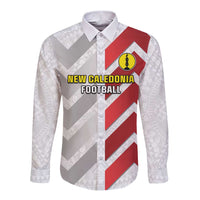 Custom New Caledonia Football Long Sleeve Button Shirt Unique Style