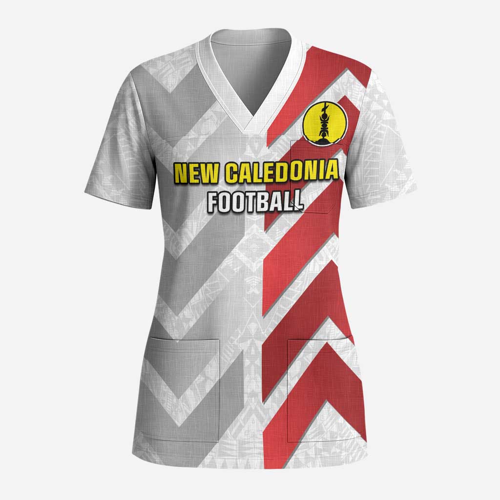 Custom New Caledonia Football Scrub Top Unique Style LT05 Adult Red - Polynesian Pride
