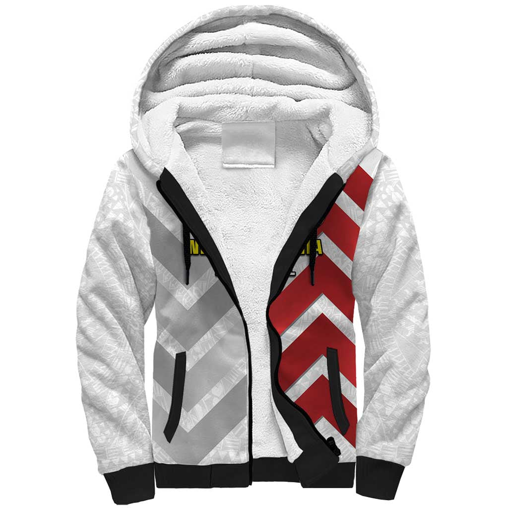 Custom New Caledonia Football Sherpa Hoodie Unique Style LT05 Unisex Red - Polynesian Pride