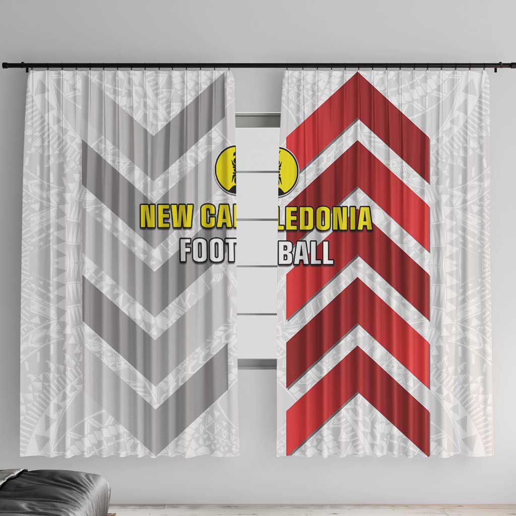 New Caledonia Football Window Curtain Unique Style LT05 With Hooks Red - Polynesian Pride