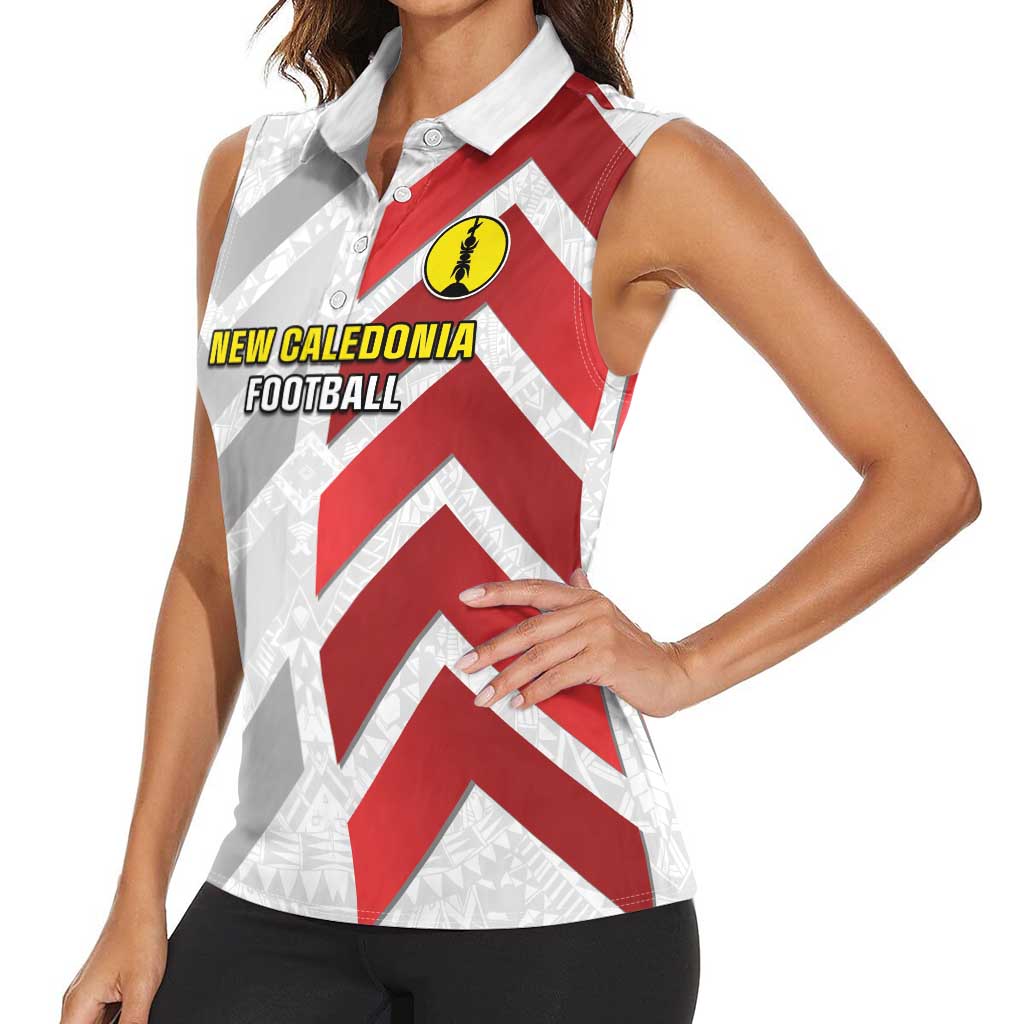 Custom New Caledonia Football Women Sleeveless Polo Shirt Unique Style
