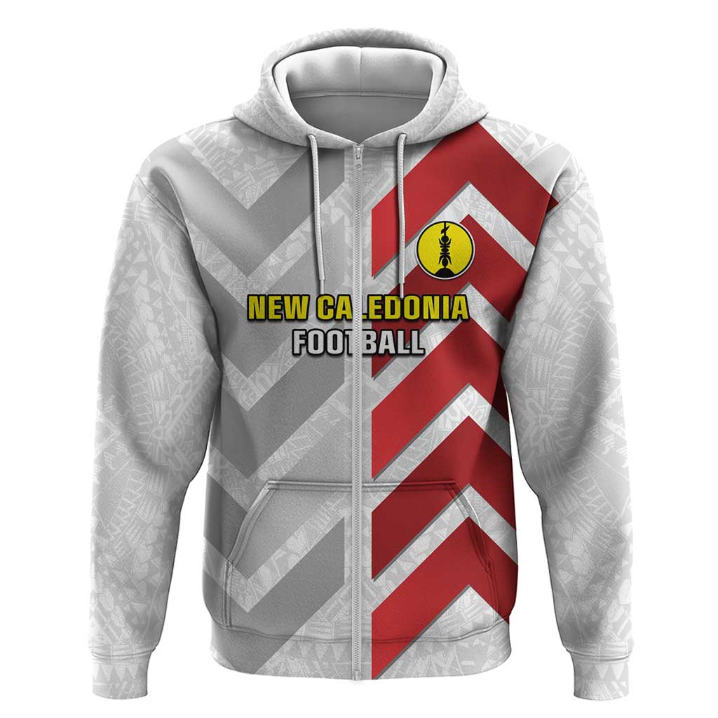 Custom New Caledonia Football Zip Hoodie Unique Style LT05 Zip Hoodie Red - Polynesian Pride