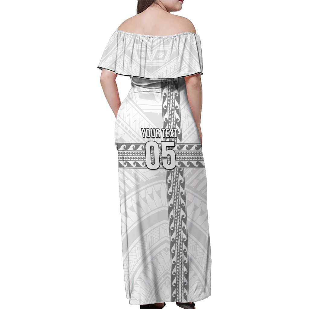 Custom New Caledonia Football Family Matching Off Shoulder Maxi Dress and Hawaiian Shirt Go The Kagus