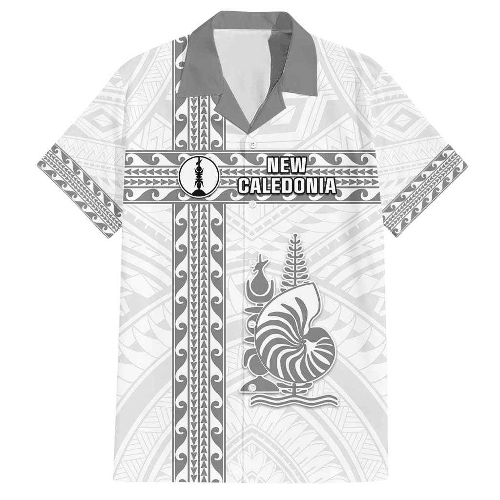 Custom New Caledonia Football Hawaiian Shirt Go The Kagus LT05 White - Polynesian Pride