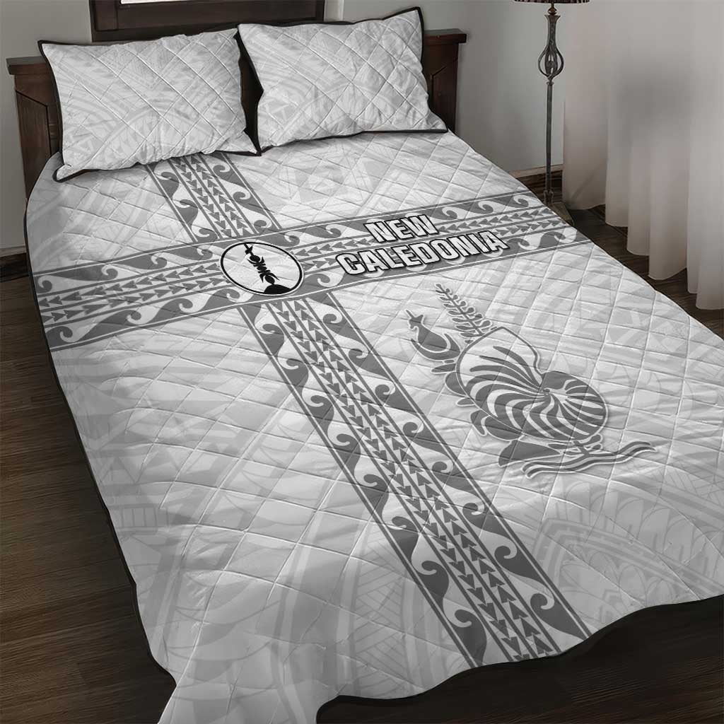 New Caledonia Football Quilt Bed Set Go The Kagus LT05 White - Polynesian Pride