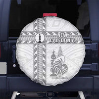New Caledonia Football Spare Tire Cover Go The Kagus LT05 No hole White - Polynesian Pride