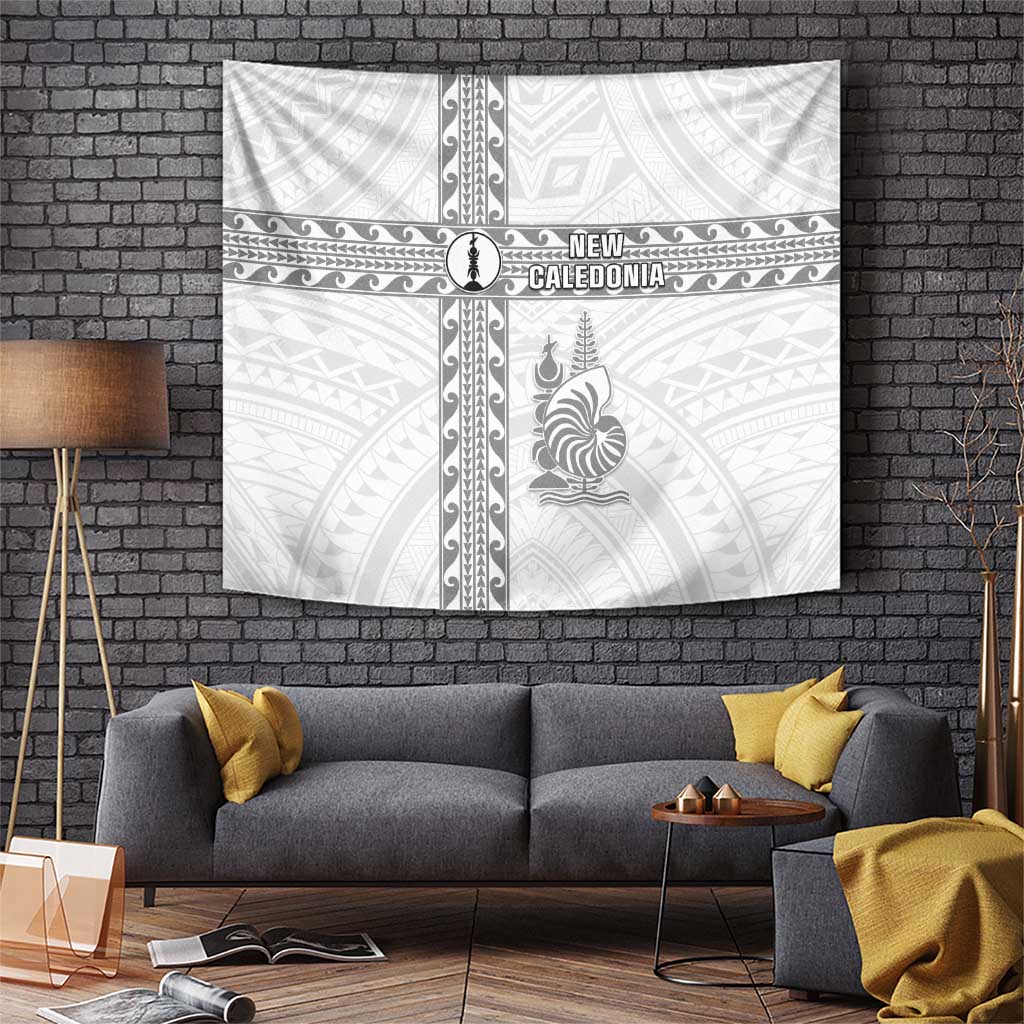 New Caledonia Football Tapestry Go The Kagus LT05 White - Polynesian Pride