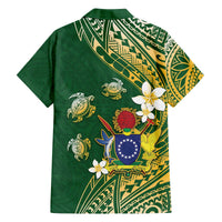 Cook Islands 15 Finest Family Matching Off The Shoulder Long Sleeve Dress and Hawaiian Shirt Plumeria Polynesian Turtle