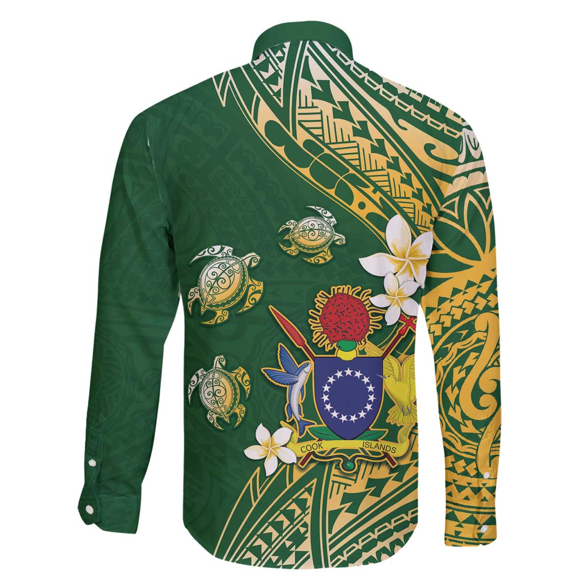 Cook Islands 15 Finest Family Matching Off The Shoulder Long Sleeve Dress and Hawaiian Shirt Plumeria Polynesian Turtle