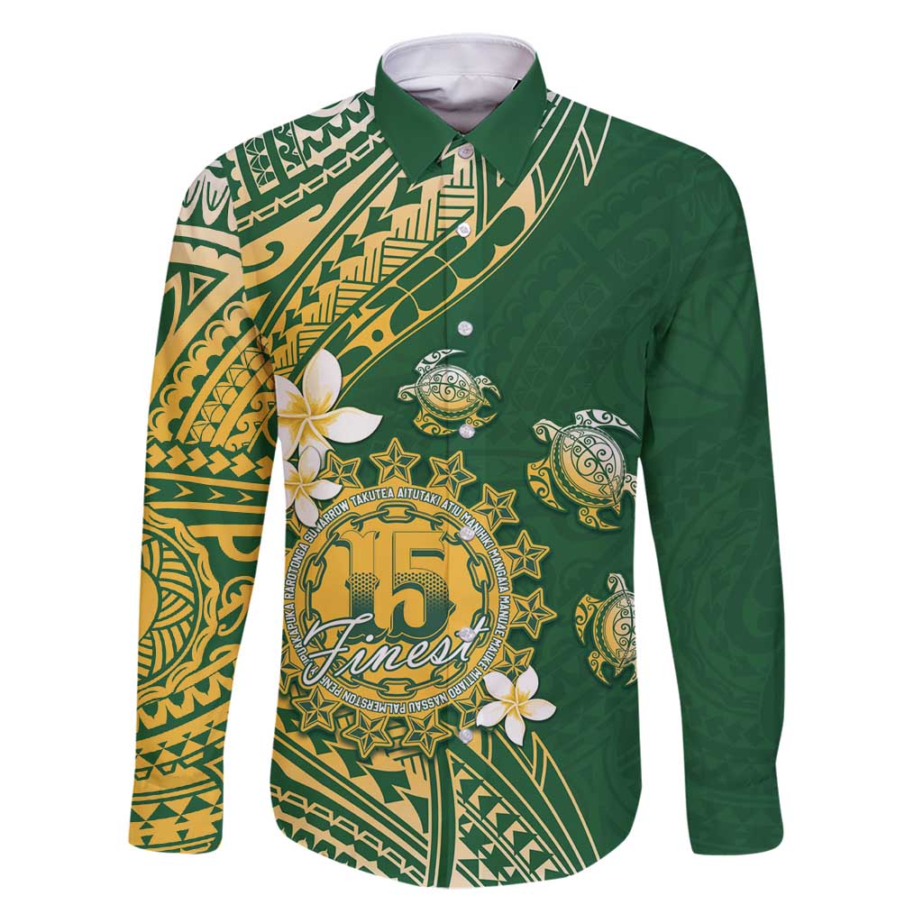 Cook Islands 15 Finest Family Matching Puletasi and Hawaiian Shirt Plumeria Polynesian Turtle