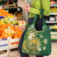 Cook Islands 15 Finest Grocery Bag Plumeria Polynesian Turtle