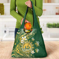 Cook Islands 15 Finest Grocery Bag Plumeria Polynesian Turtle