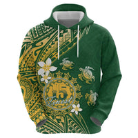 Cook Islands 15 Finest Hoodie Plumeria Polynesian Turtle