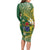 Cook Islands 15 Finest Long Sleeve Bodycon Dress Plumeria Polynesian Turtle