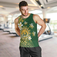 Cook Islands 15 Finest Men Tank Top Plumeria Polynesian Turtle