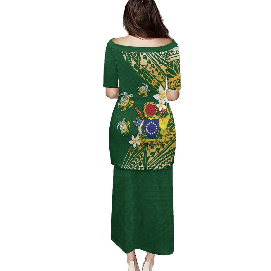 Cook Islands 15 Finest Puletasi Plumeria Polynesian Turtle