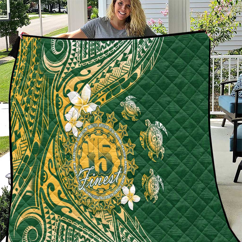 Cook Islands 15 Finest Quilt Plumeria Polynesian Turtle