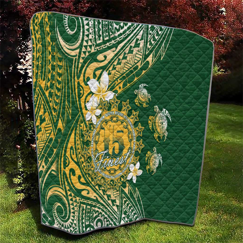 Cook Islands 15 Finest Quilt Plumeria Polynesian Turtle