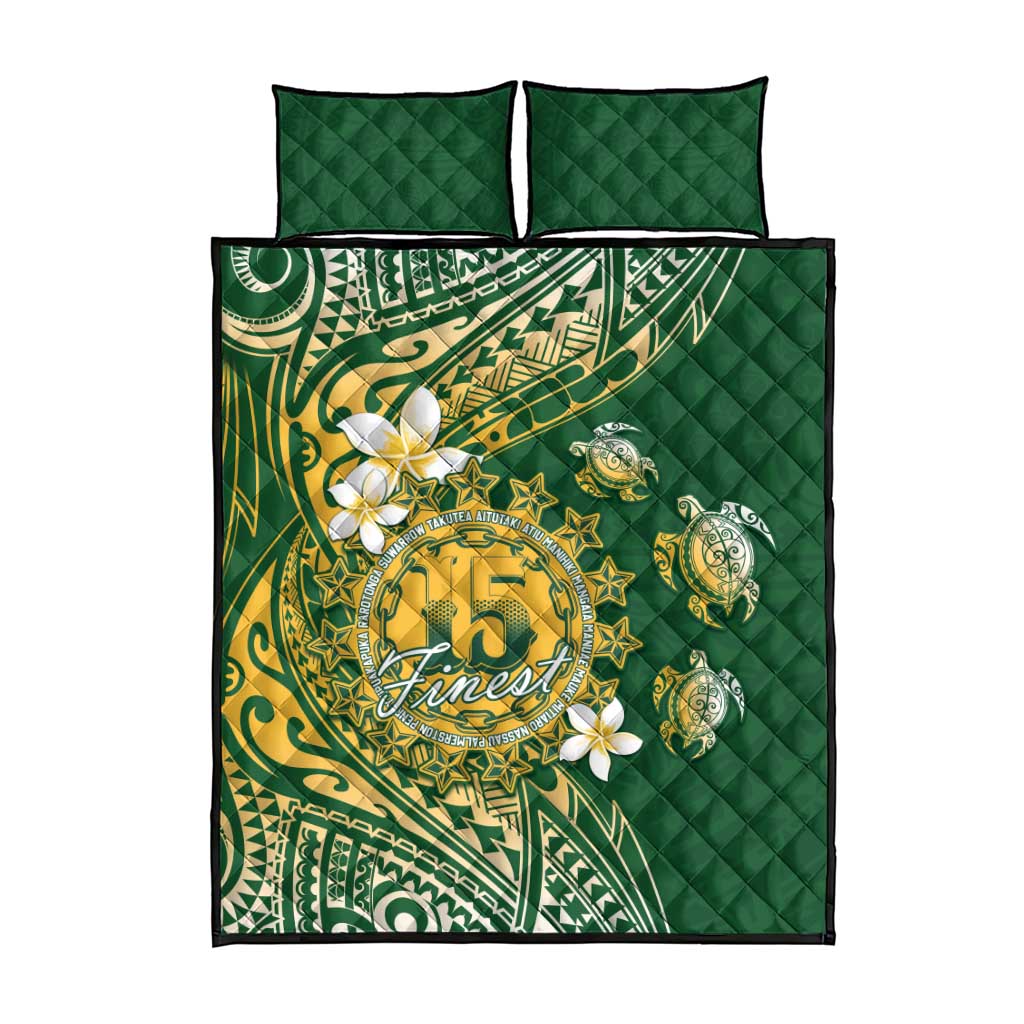 Cook Islands 15 Finest Quilt Bed Set Plumeria Polynesian Turtle