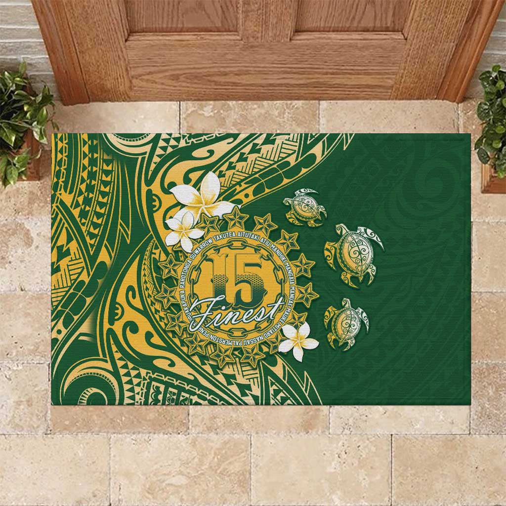 Cook Islands 15 Finest Rubber Doormat Plumeria Polynesian Turtle