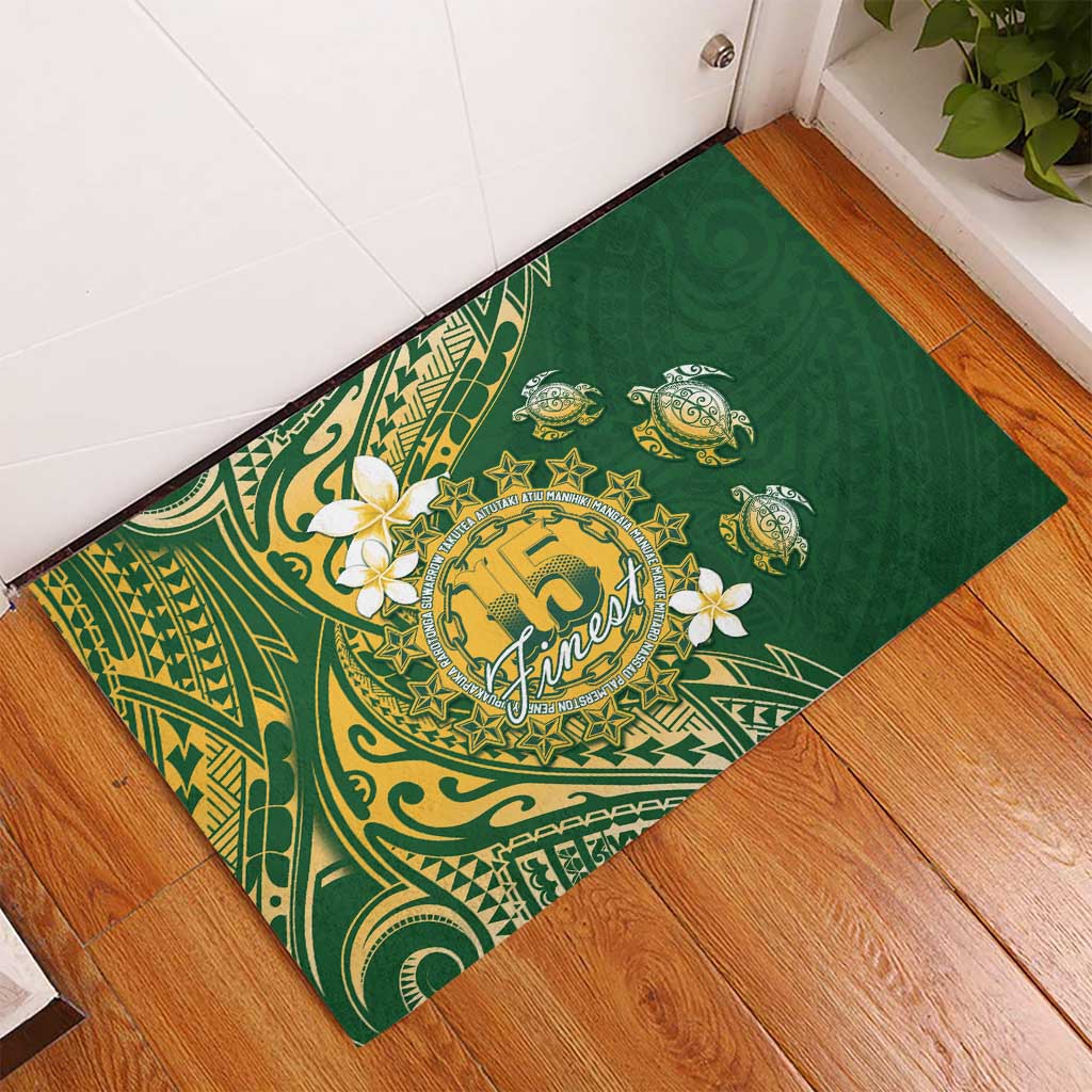 Cook Islands 15 Finest Rubber Doormat Plumeria Polynesian Turtle