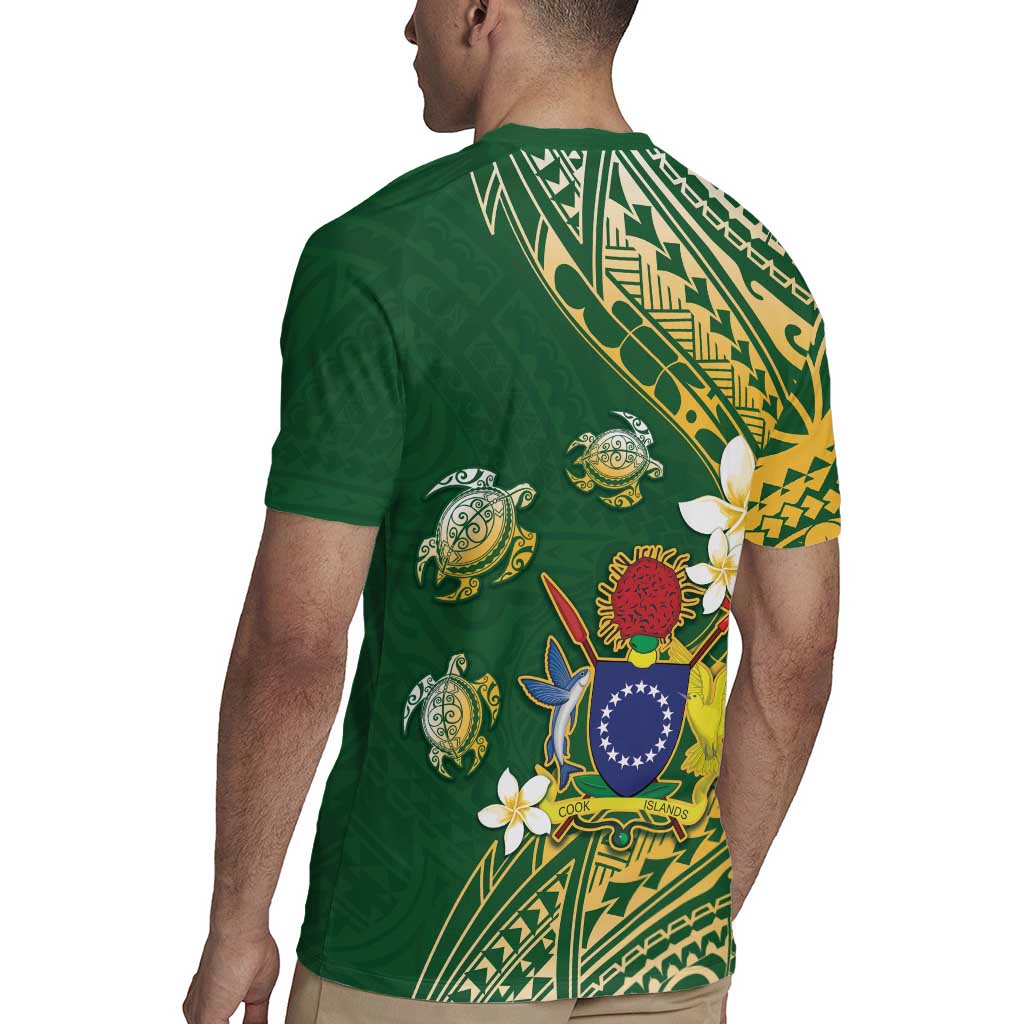Cook Islands 15 Finest Rugby Jersey Plumeria Polynesian Turtle
