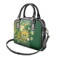 Cook Islands 15 Finest Shoulder Handbag Plumeria Polynesian Turtle